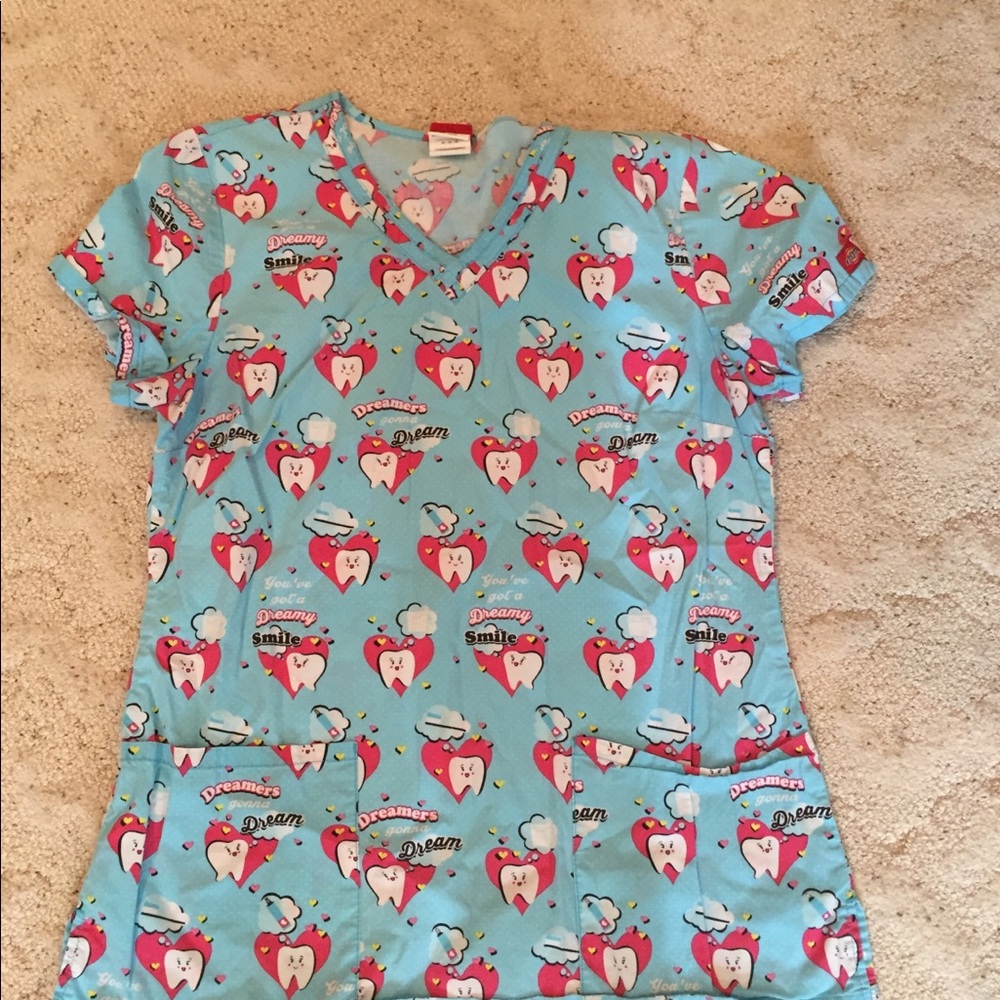 Dickies medium scrub top dental print
